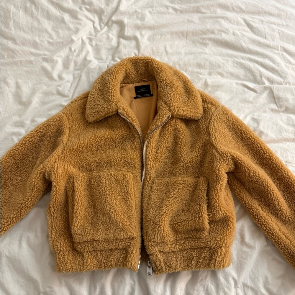 Tan teddy fur Jacket